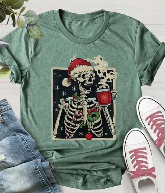 Christmas Skeleton Shirt XL