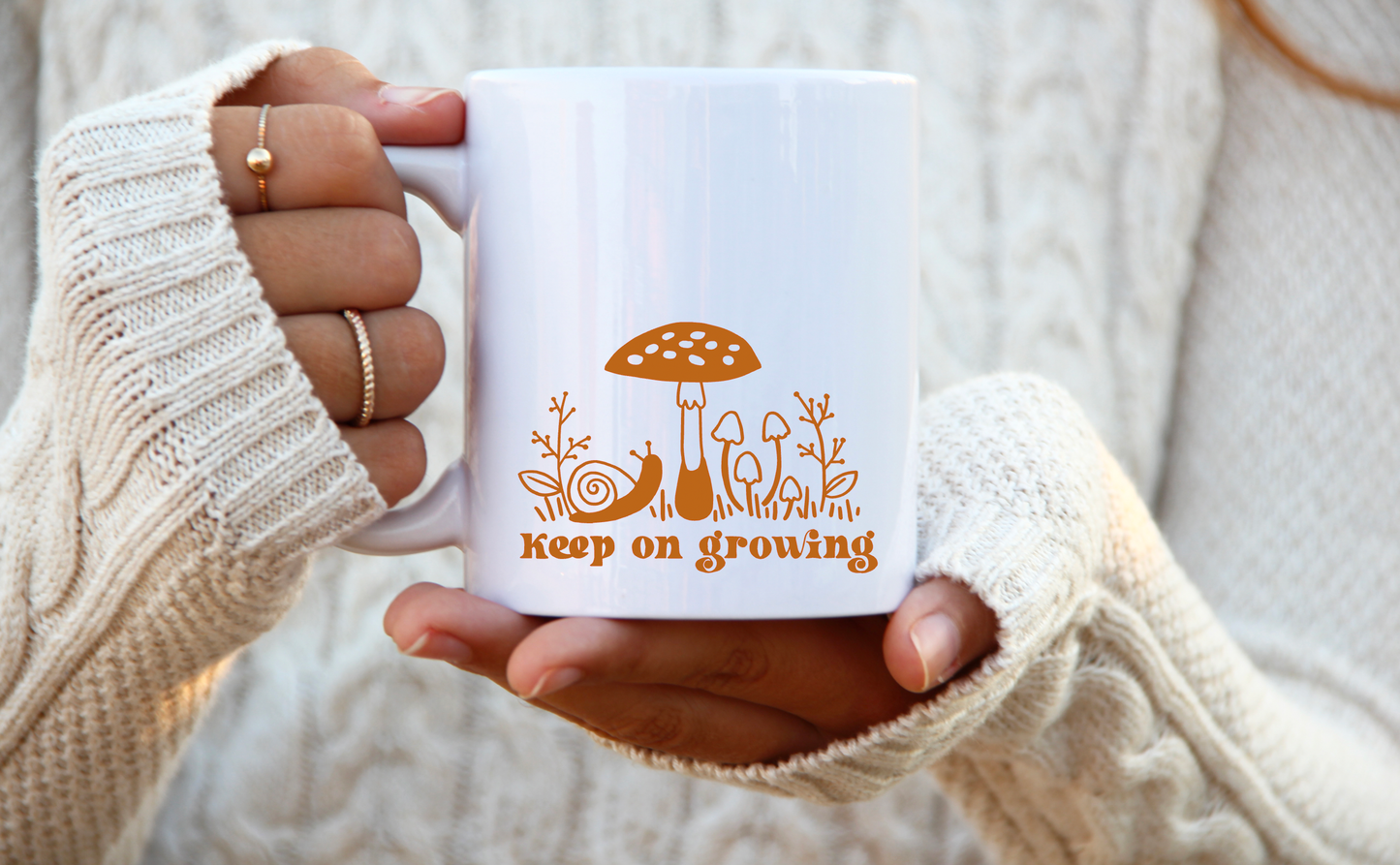 Mushroom Coffee Cup - Keep on Growing - Coffee Mug