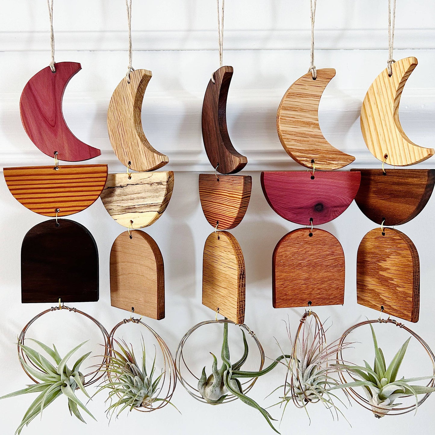 Modern Moon Wood Wall Jewelry no.007