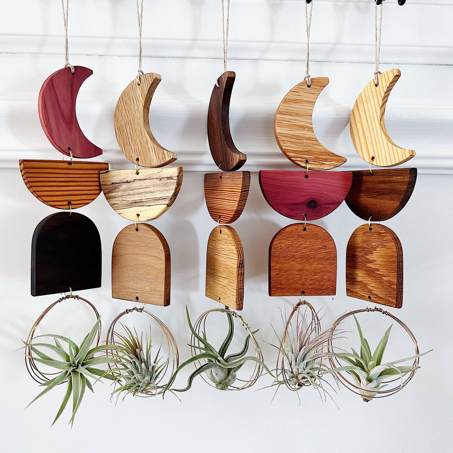 Modern Moon Wood Wall Jewelry no.007